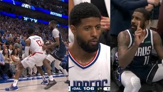 PAUL GEORGE ERASES KYRIE  CLUTCH SHOT & DRAINS IMPOSSIBLE THREE BEHIND BACKBOARD