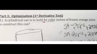 Optimization of a cylindrical can
