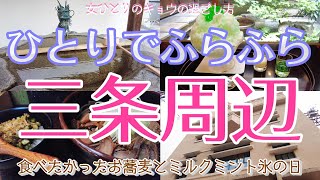 【京都三条編 女ひとり散歩】ひとりでふらふら京都散歩/いつものかき氷/お蕎麦/三条周辺をふらふらと | 京都で暮らす女の日常Vlog