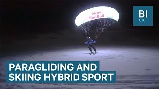 Speed-riding is an awesome combination of skiing and paragliding