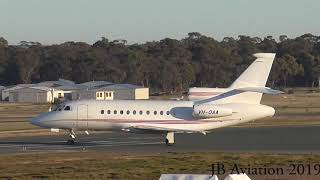 STUNNING MORNING Falcon 900 Landing Bendigo Airport VH OAA