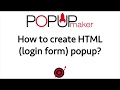 How to create HTML popup?