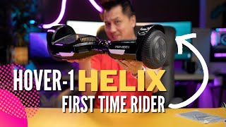 FIRST TIME RIDER - Hover-1 Helix Electric Hoverboard - Built-in Bluetooth Speaker