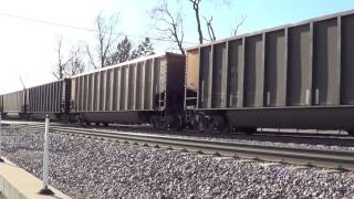 UP 6740 East and 5830 West Meet at La Fox on 4-21-2013