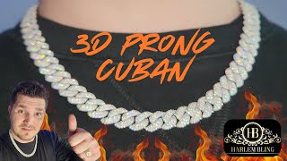 Harlem Bling's 3D Moissanite Miami Cuban Link Prong Chain Review