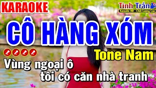 CÔ HÀNG XÓM Karaoke Tone Nam ( BEAT HAY NHẤT ) | Tình Trần Karaoke
