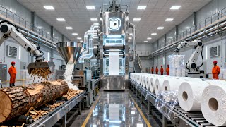 Inside the Toilet Paper Factory: How Billions of Toilet Paper Rolls is Made? (Full Process)