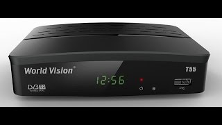 Распаковка Т2 ресивера World Vision t55 модель 2015г. t2