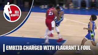 Joel Embiid gets flagrant foul after hard collision with Giannis Antetokounmpo | NBA on ESPN