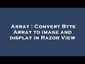 Array : Convert Byte Array to image and display in Razor View