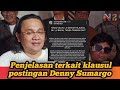 PENJELASAN TERKAIT KLAUSUL POSTINGAN DENNY SUMARGO SERTA DANA DONASI KE AHLI WARIS