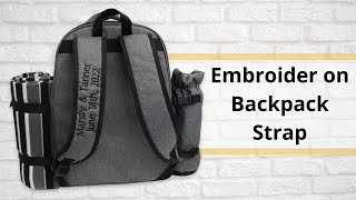 How to Embroider on Backpack Straps