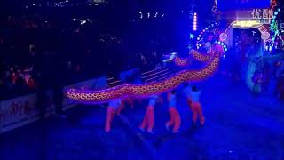 香港新春花车巡游2016: 香港中國國術龍獅體育會 HKCMAAL Dragon Dance at Hong Kong CNY Night Parade 2016