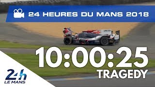Crash of United Autosports #22 during the 2018 24 Hours of Le Mans