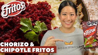 Fritos Corn Chips SNACK Review Chorizo Sausage Chipotle Pepper From Mexico ✦NoshFinder✦