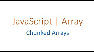 Javascript coding test | array | chunked array