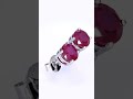 3carat ruby stud earrings sterling silver studs