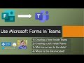 Use Microsoft Forms In Teams