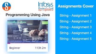Infosys Springboard Lex Assignment Answers | String | Programming Using Java