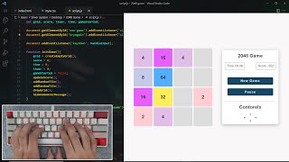 ASMR Programming - 2048 Game With JavaScript - No Talking