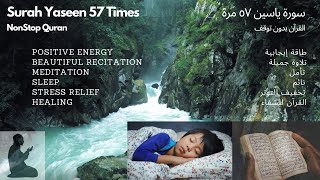Non Stop Surah Yaseen From Forest Water Fall | For Sleeping | Meditation | Non Stop Quran | IQW