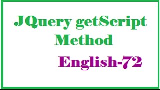 JQuery getScript Method in English-72-vlr training