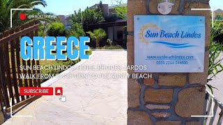 Sun Beach Lindos Hotel, Rhodes, Lardos 2024, Walk from reception to the beach, Greece