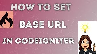 How to set base url codeigniter