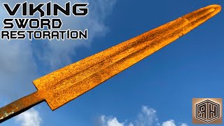 Rusted Modern VIKING's Sword RESTORATION