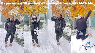 THE BEST WINTER EVER IN LOUSIANA : IT SNOWED ☃️🥰