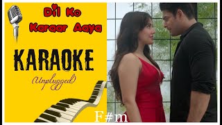 Dil Ko Karaar Aaya Unplugged Karaoke + Lyrics | Sidharth Shukla & Neha Sharma | MK ON KEYS