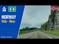 Driving in Norway: Motorvei E6 from Oslo to Moss