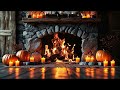 rustic fireplace 4k with crackling logs in a relaxing autumn setting to relieve stress and insomnia