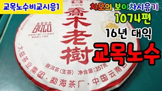 차모의 보이차 시음기 1074편/ 2024년 대익 교목노수 청병 / 교목노수비교시음1 / 연미,차기,열감이 좋은 차기있고 달콤한 차품