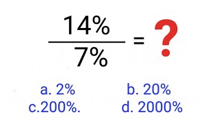 VIRAL MATH PROBLEM: Choose the correct option! #percentage #math #mathsproblems #mathproblems