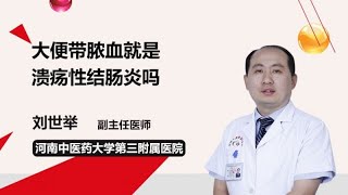 大便带脓血就是溃疡性结肠炎吗 刘世举 河南中医药大学第三附属医院