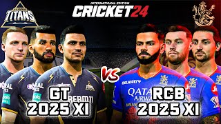 GT 2025 vs RCB 2025 😍🔥- Updated Squad Matches - Cricket 24 #3