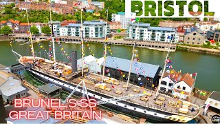 [4K] 英國旅遊好去處：布里斯托 ｜Bristol Brunel's SS Great Britain \u0026 Cabot Tower | DJI Mini 3