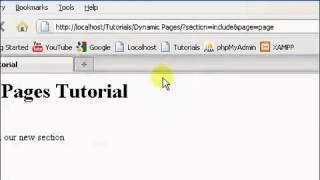 PHP Tutorials Dynamic Pages Part 2 3)