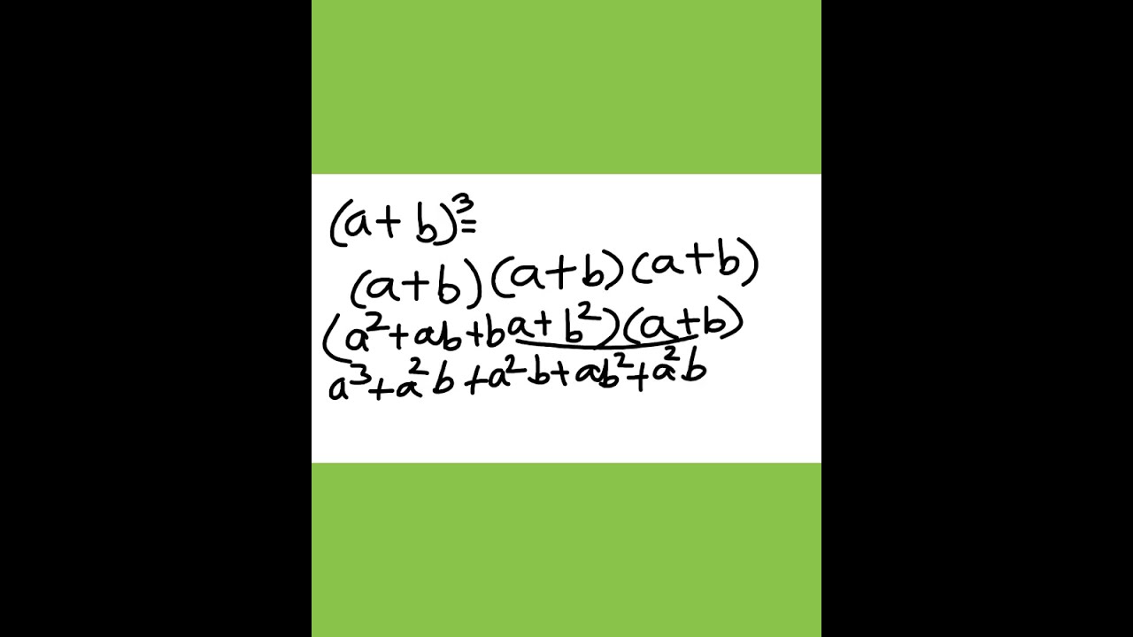 How Formed This Algebra Formula (a+b)³ =? - YouTube