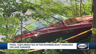 Mass. teen arrested after running boat aground off Lake Sunapee