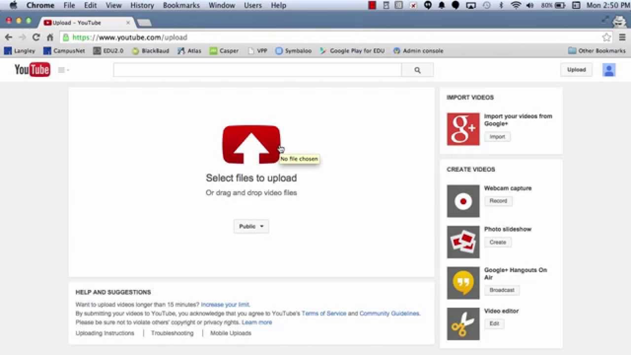 Youtube Upload Settings Youtube