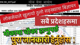 लोकसेवा आयोग बिज्ञापन || computer operator vacancy  | loksewa vacancy 2077  प्राविधिक सहायक  Loksewa