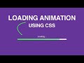 Infinite Loading Bar Animation using CSS and HTML | CSS Loading Animation