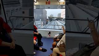 BTS Gold Line Bangkok, evening ride to ICONSIAM