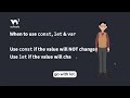 JavaScript const - Part 6 - When to Use const? - #w3schools #javascript #programming