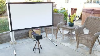 Elite Projector Ultra Short Throw Projector By Elite Screens MosicGO Sport With Portable Screen