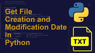Get File Creation and Modification Date in Python | Python Examples | Python Coding Tutorial