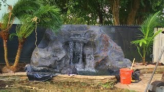 How to build an artificial stone waterfall from scratch PART I