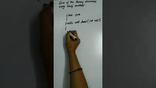 Sum of Array elements using BlueJ method